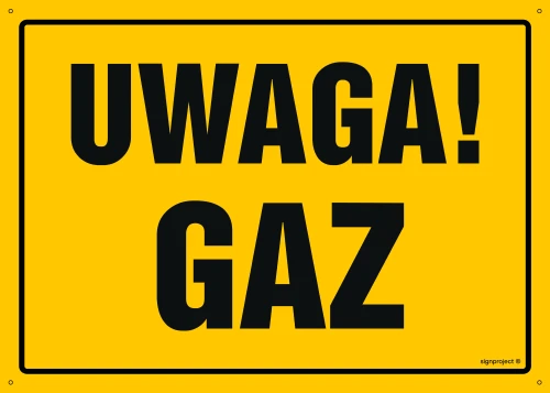   OA162 Uwaga gaz OA162_600x430_FN FN - Folia samoprzylepna