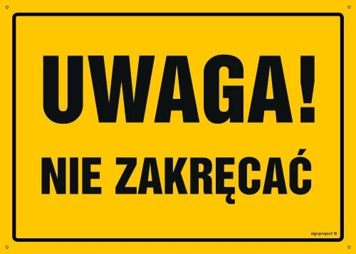   OA163 Uwaga! Nie zakręcać OA163_450x320_FN FN - Folia samoprzylepna