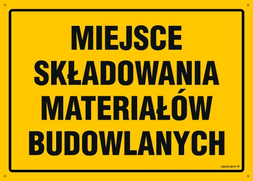   OA111 Miejsce składowania materiałów budowlanych OA111_300x215_FN FN - Folia samoprzylepna