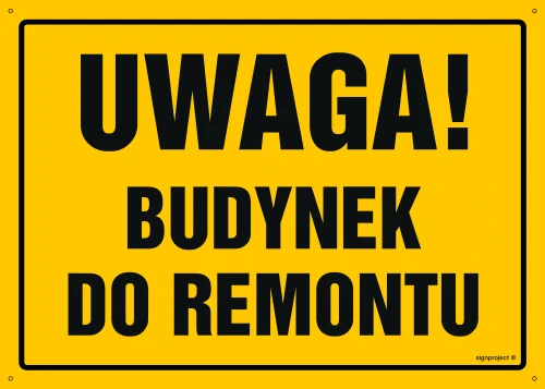   OA123 Uwaga! Budynek do remontu OA123_300x215_BN BN - Płyta PVC ŻÓŁTA 0,6mm