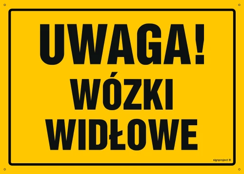   OA156 Uwaga! Wózki widłowe OA156_300x215_BN BN - Płyta PVC ŻÓŁTA 0,6mm