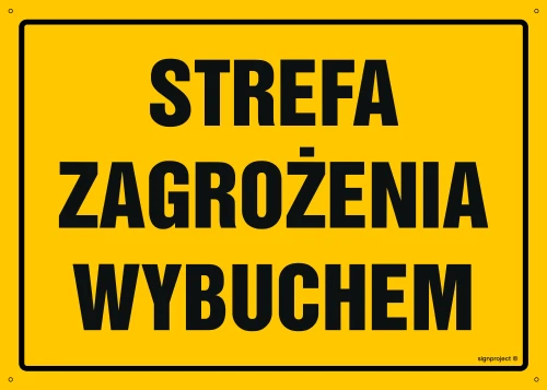   OA160 Strefa zagrozenia wybuchem OA160_300x215_BN BN - Płyta PVC ŻÓŁTA 0,6mm