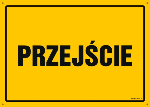   OA174 Przejście OA174_300x215_BN BN - Płyta PVC ŻÓŁTA 0,6mm