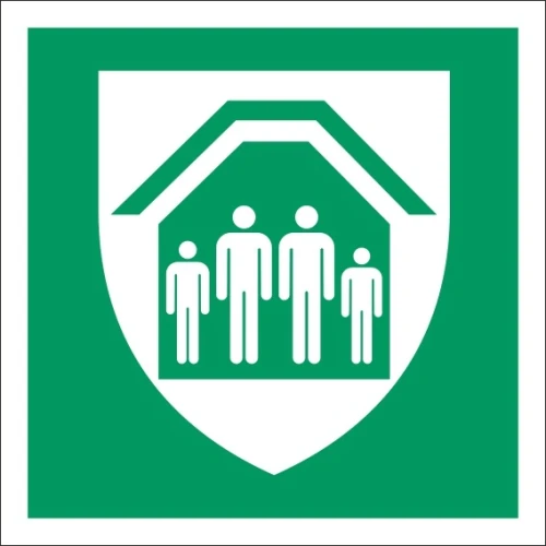   SCHRON - Znak budowli ochronnej - odblaskowy z przylepcami - 200x200_FS AE021_200x200_PS