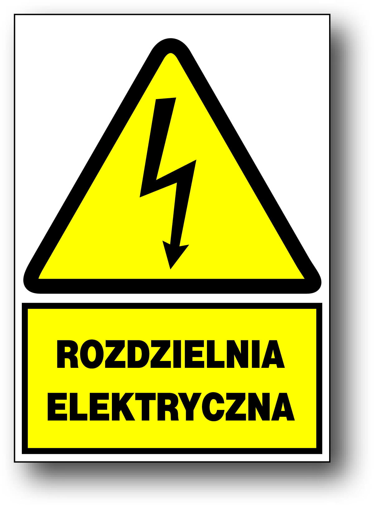 ROZDZIELNIA ELEKTRYCZNA Tablica 148x210 Znak Ostrzegawczy Elektryczny ROZDZIELNIA ELEKTRYCZNA Tablica 148x210 Znak Ostrzegawczy Elektryczny